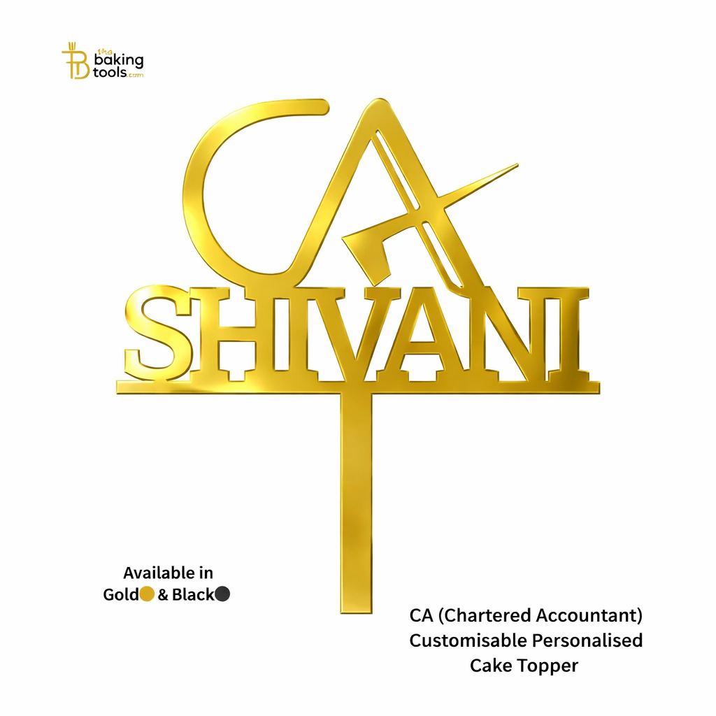 CA Name (Chartered Accountant) Personalised customized Cake Topper - (NO COD)