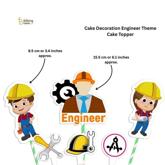 Cake Decoration Engineer Theme Cake Topper