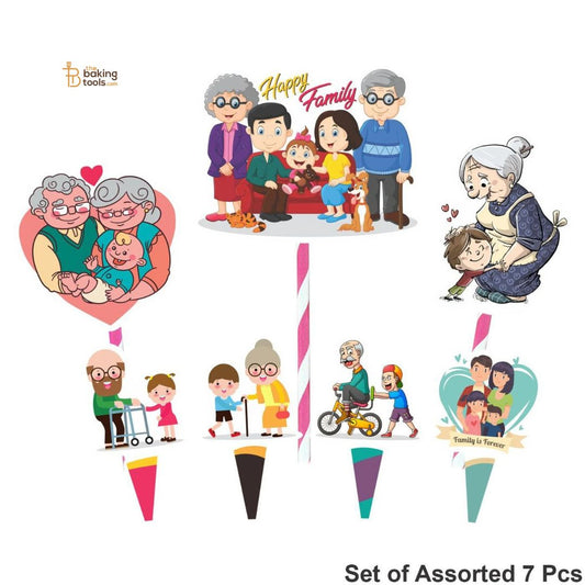 Cake Decoration Happy Family Theme Cake Topper _ The Baking Tools