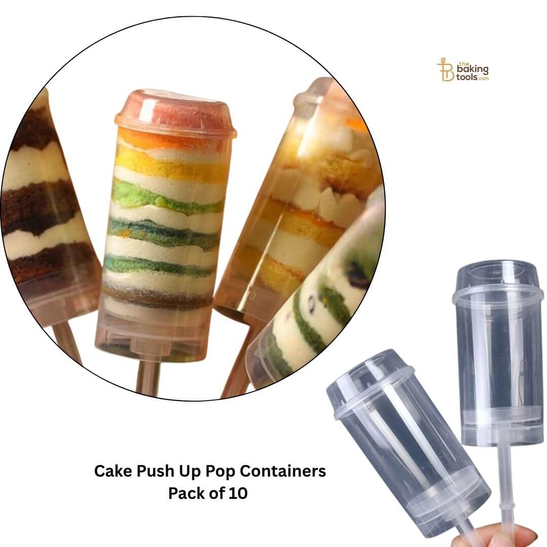 Cake Push Up Pop Containers Pack of 10