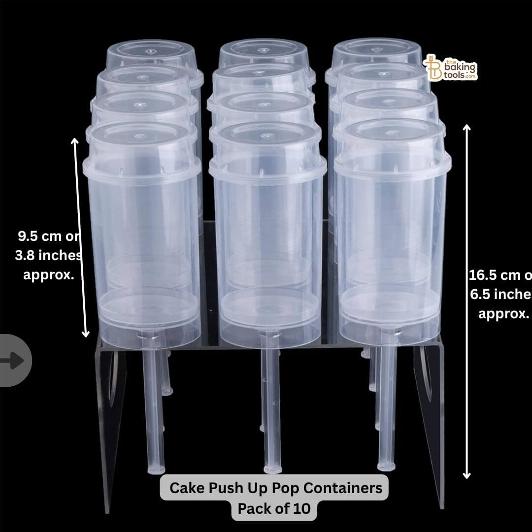 Cake Push Up Pop Containers Pack of 10