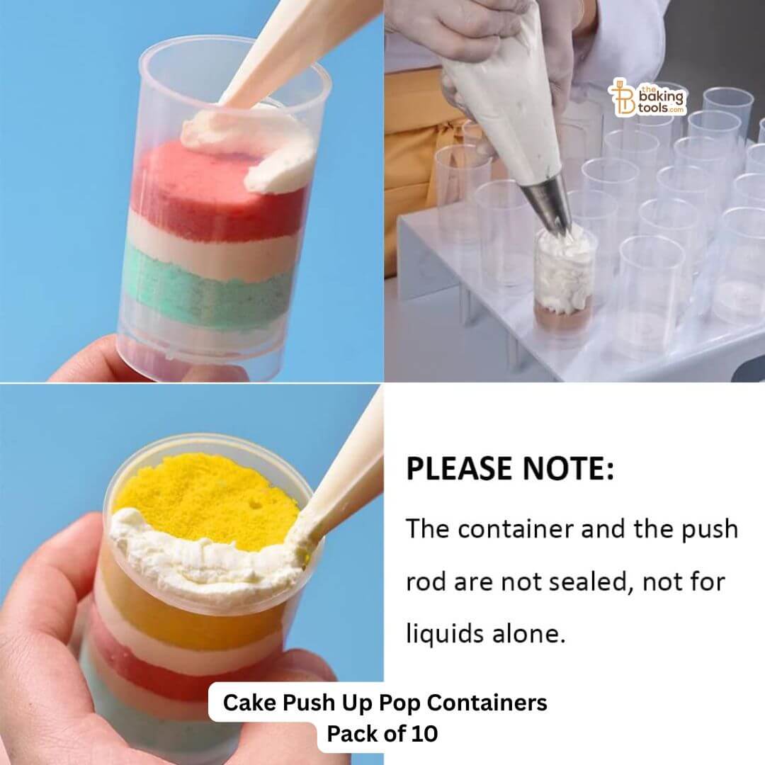 Cake Push Up Pop Containers Pack of 10
