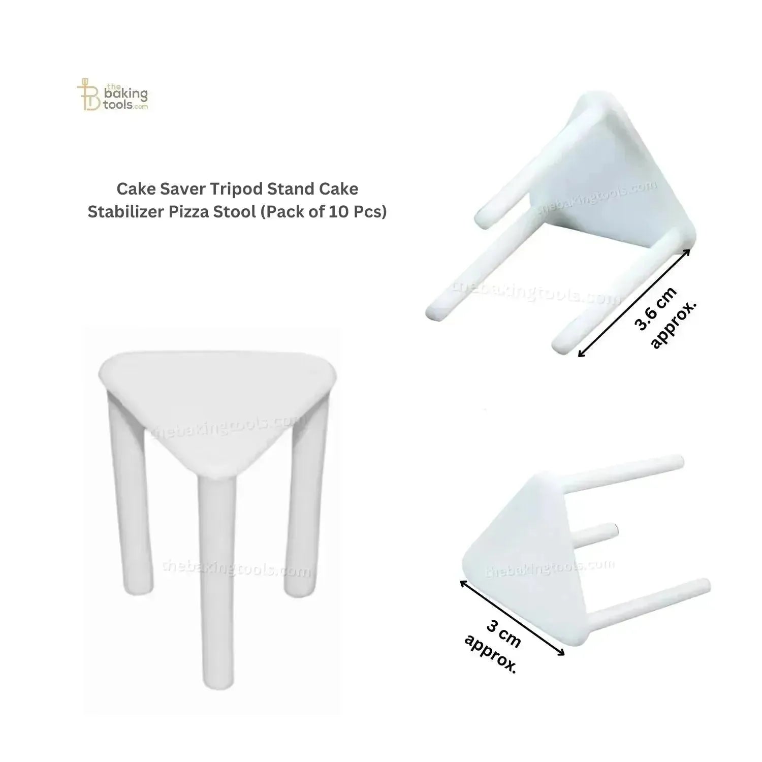 Cake Saver Tripod Stand Cake Stabilizer Pizza Stool (Pack of 10 Pcs) - thebakingtools.com