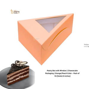 Cake Slice Box Pastry Box with Window Cheesecake Packaging