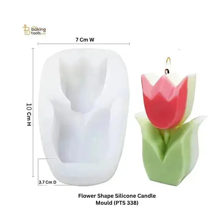Tulip Flower Shape Silicone Candle Mould (PTS 338) - thebakingtools.com