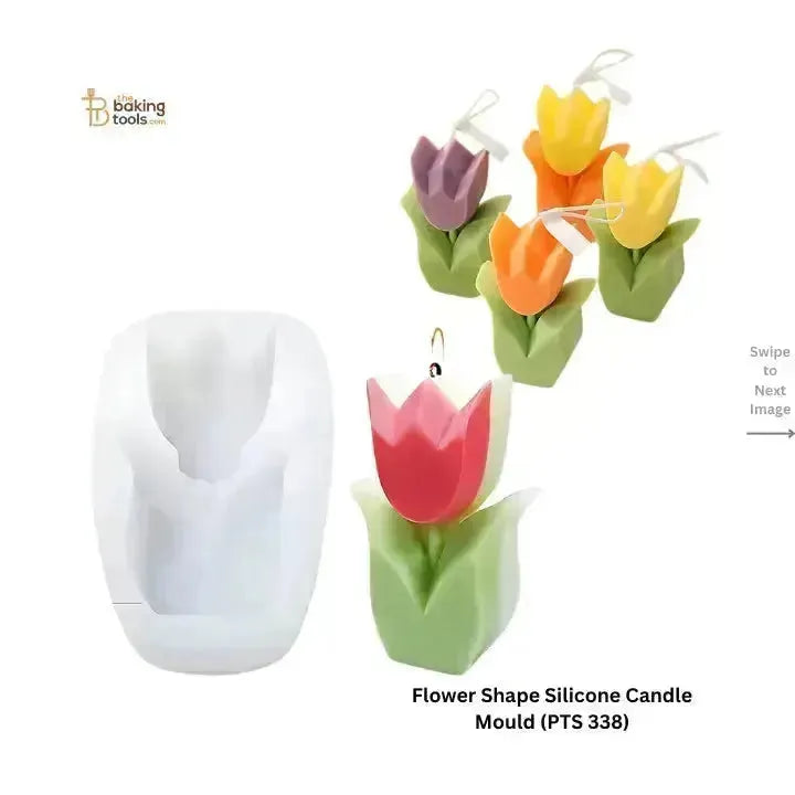 Tulip Flower Shape Silicone Candle Mould (PTS 338) - thebakingtools.com