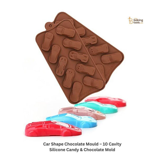 Car shape chocolate mold with 10 cavities