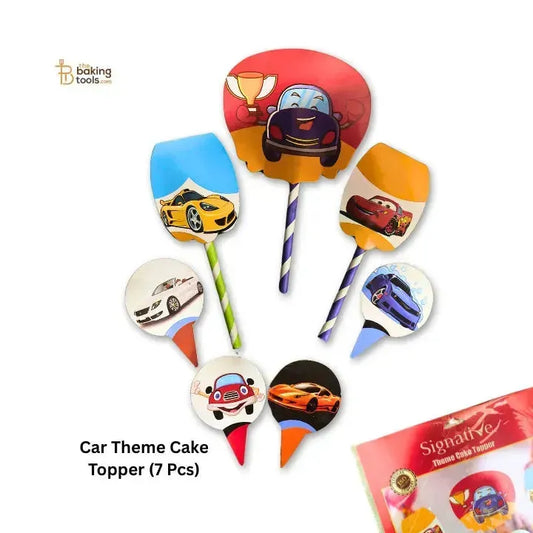 Car Theme Cake Topper (7 Pcs) - thebakingtools.com