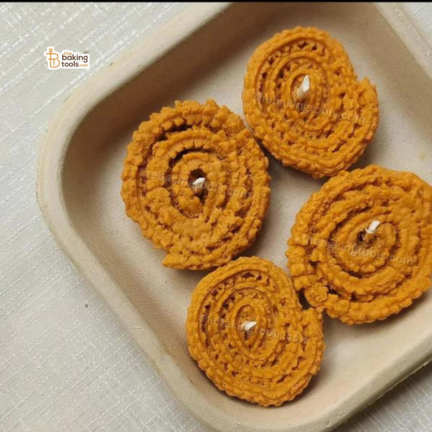 Chakli Murukku Candle Silicone Mould Indian Sweets Faral Diwali Candle Mould _ the baking tools (its just an image representaion)