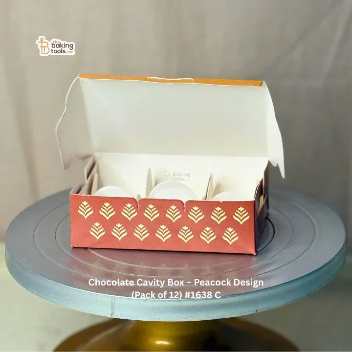 Chocolate Cavity Box – Peacock Design (Pack of 12) #1638 C