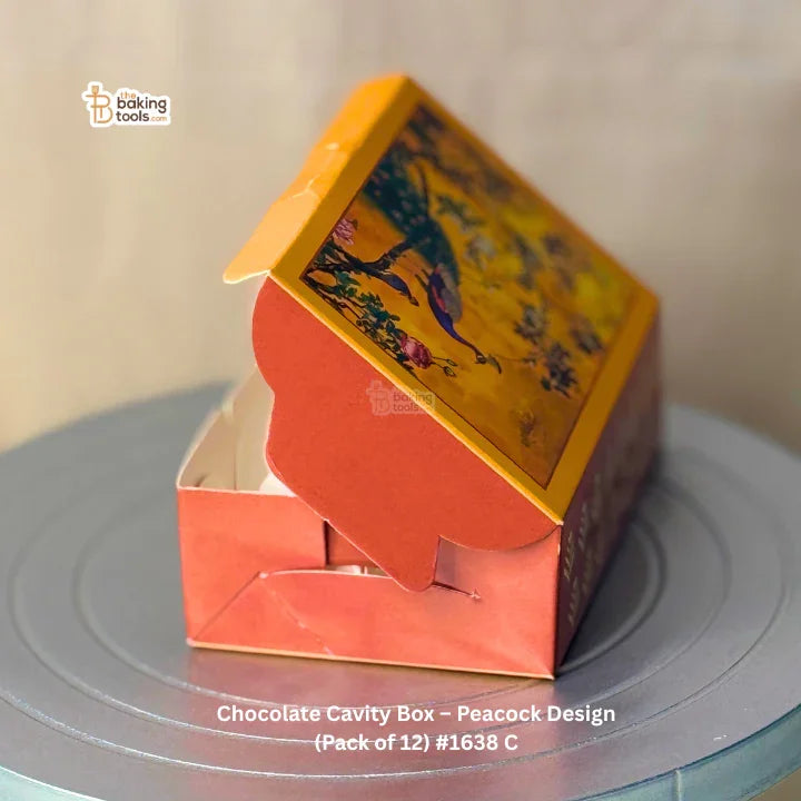 Chocolate Cavity Box – Peacock Design (Pack of 12) #1638 C