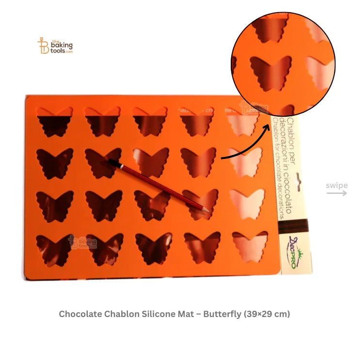 Chocolate Chablon Silicone Mat – Butterfly (39×29 cm)