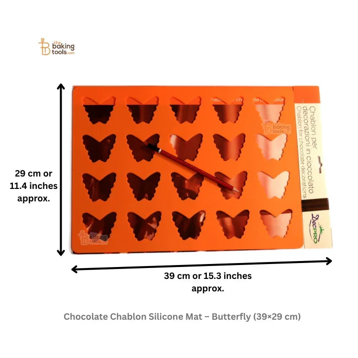 Chocolate Chablon Silicone Mat – Butterfly (39×29 cm)