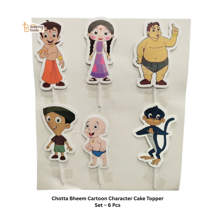 Chota Bheem Cartoon Character Cake Topper Set – 6 Pcs