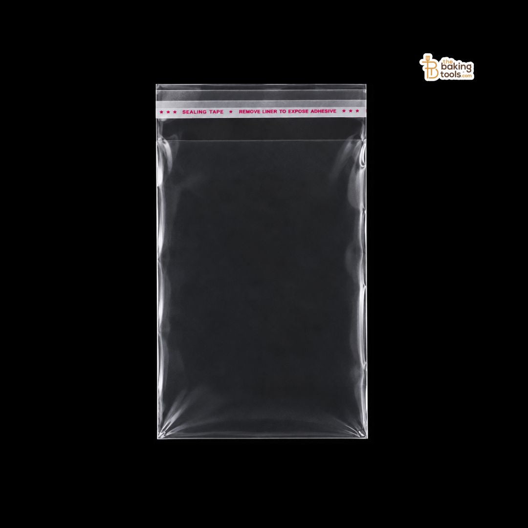 Clear Self-Adhesive Plastic Bags for Cookies, Chocolates & Bakery Packaging – Pack of 100