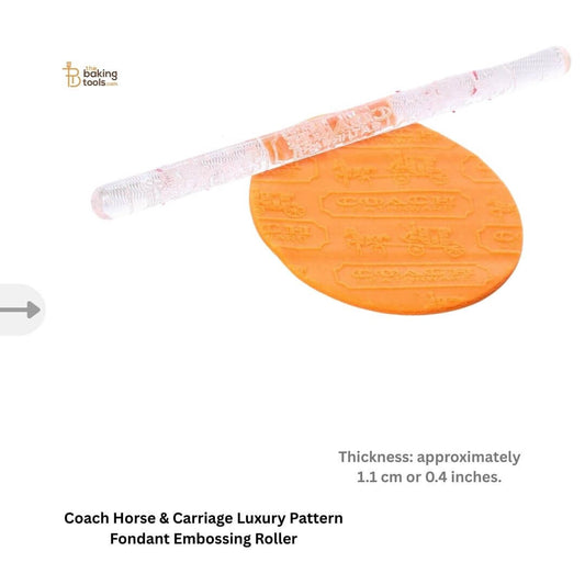 Coach Horse & Carriage Luxury Pattern Fondant Embossing Roller _ 