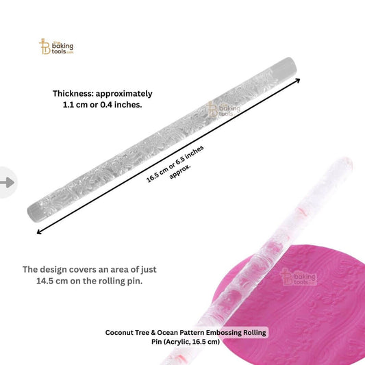 Tropical beach pattern fondant embosser tool for summer themed cakes