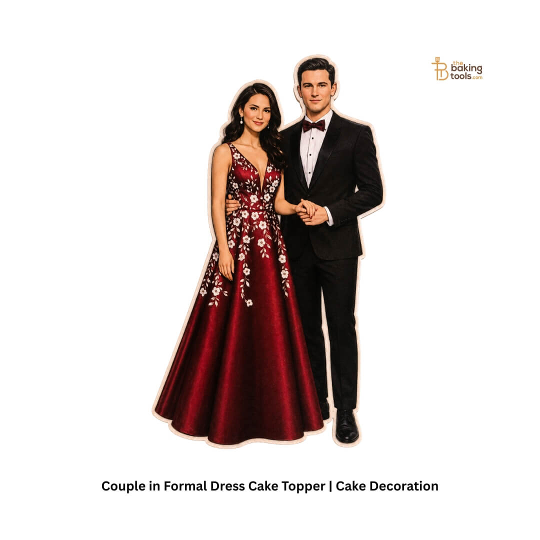Couple in Formal Dress Cake Topper | Cake Decoration