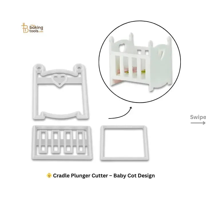 Cradle Plunger Cutter – Baby Cot Design - thebakingtools.com
