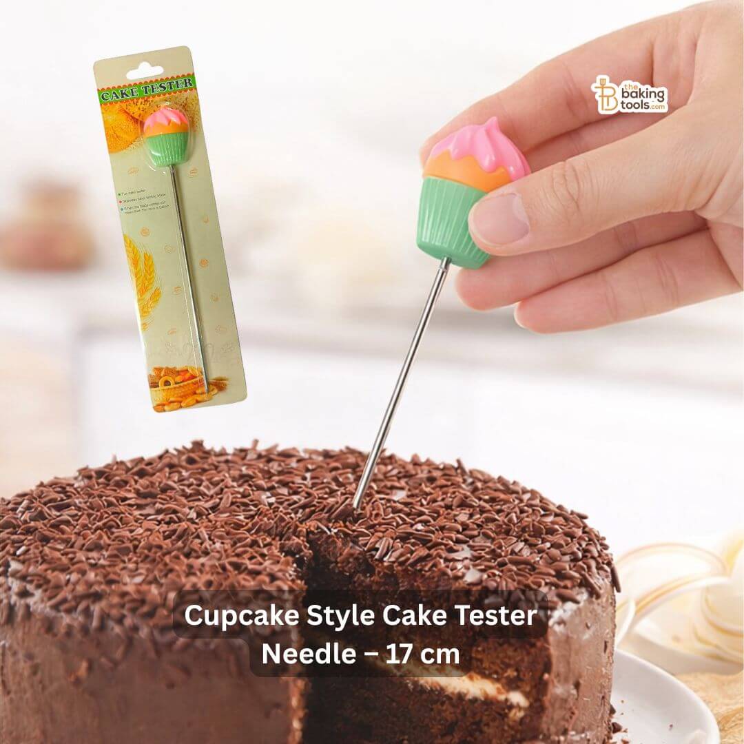 Stainless Steel Cupcake Style Cake Tester Needle – 17 cm Probe Skewer Spike
