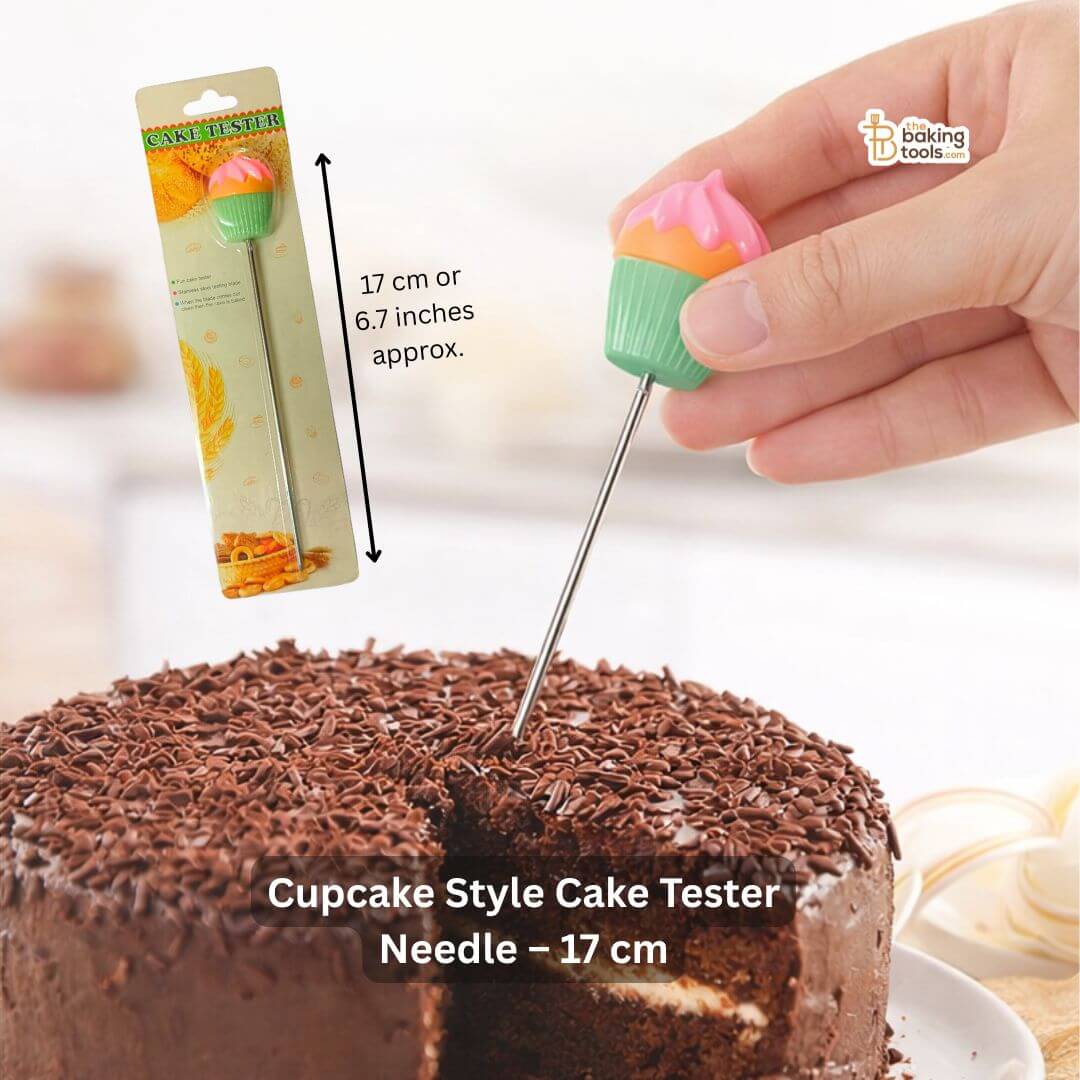 Stainless Steel Cupcake Style Cake Tester Needle – 17 cm Probe Skewer Spike