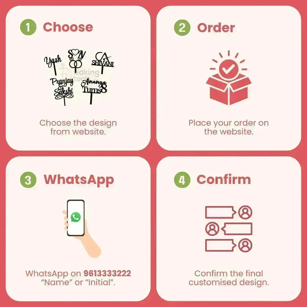 CA Name (Chartered Accountant) Customisable Personalised Cake Topper - (NO COD) (Copy) - thebakingtools.com