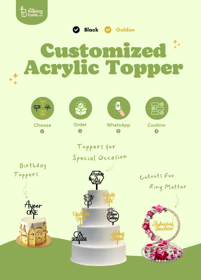 Customized Acrylic Topper Mobile Banner - thebakingtools.com