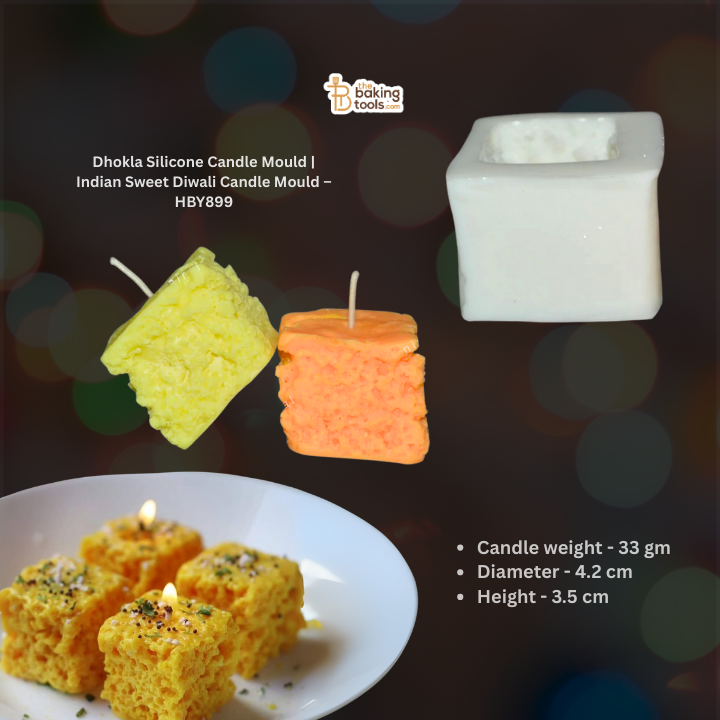 Dhokla Silicone Candle Mould | Indian Sweet Diwali Candle Mould – HBY899