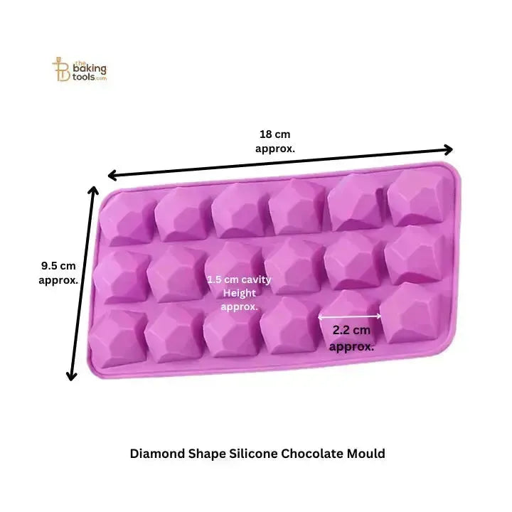Diamond Shape Silicone Chocolate Mould - thebakingtools.com