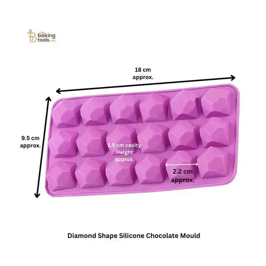 Diamond Shape Silicone Chocolate Mould - thebakingtools.com