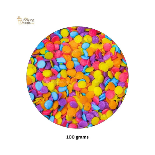 Disc Shape Decorative Sprinkles 7 mm - 100 grams - thebakingtools.com