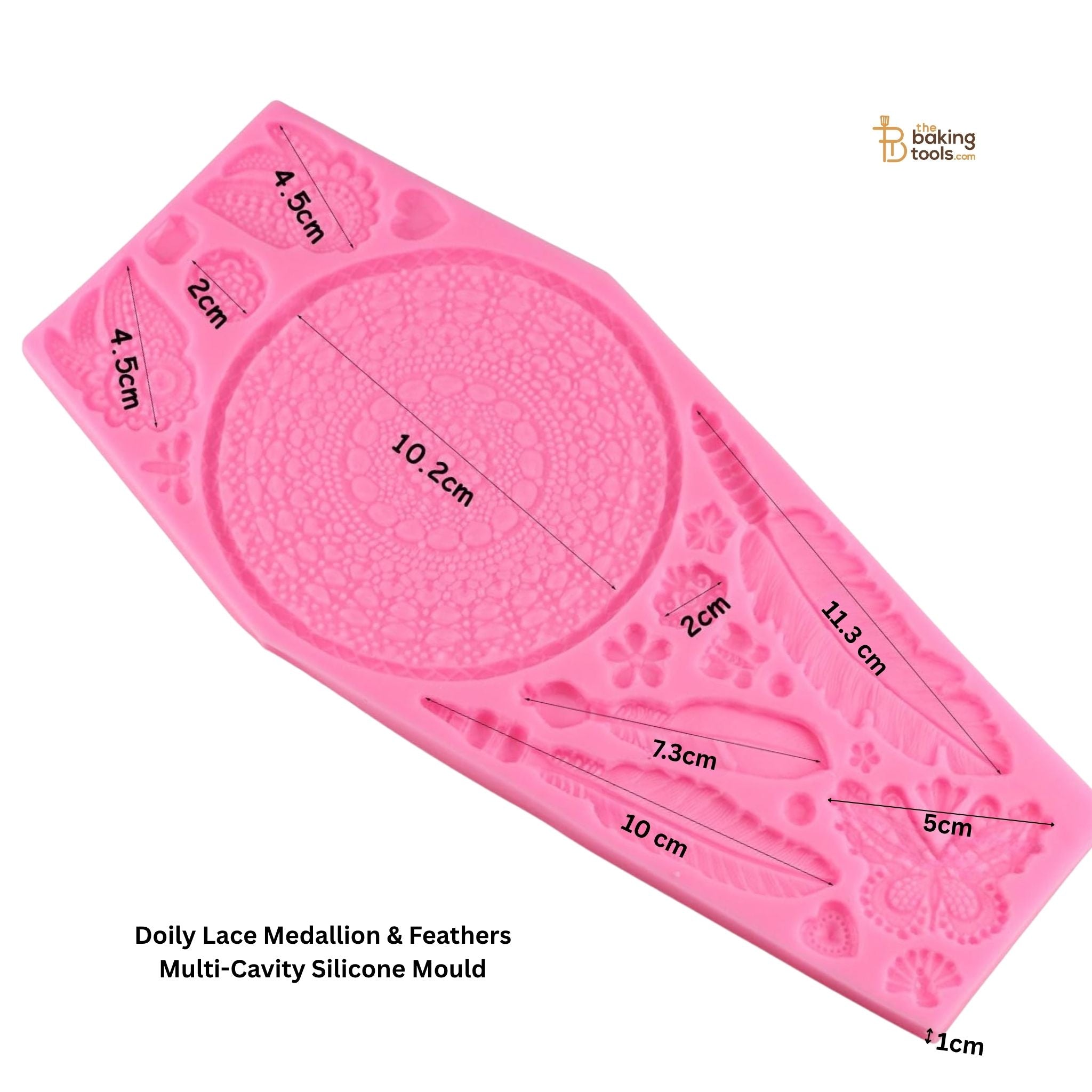 Doily Lace Medallion & Feathers Multi-Cavity Silicone Mould
