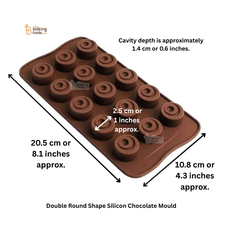 Double Round Shape Silicon Chocolate Mould