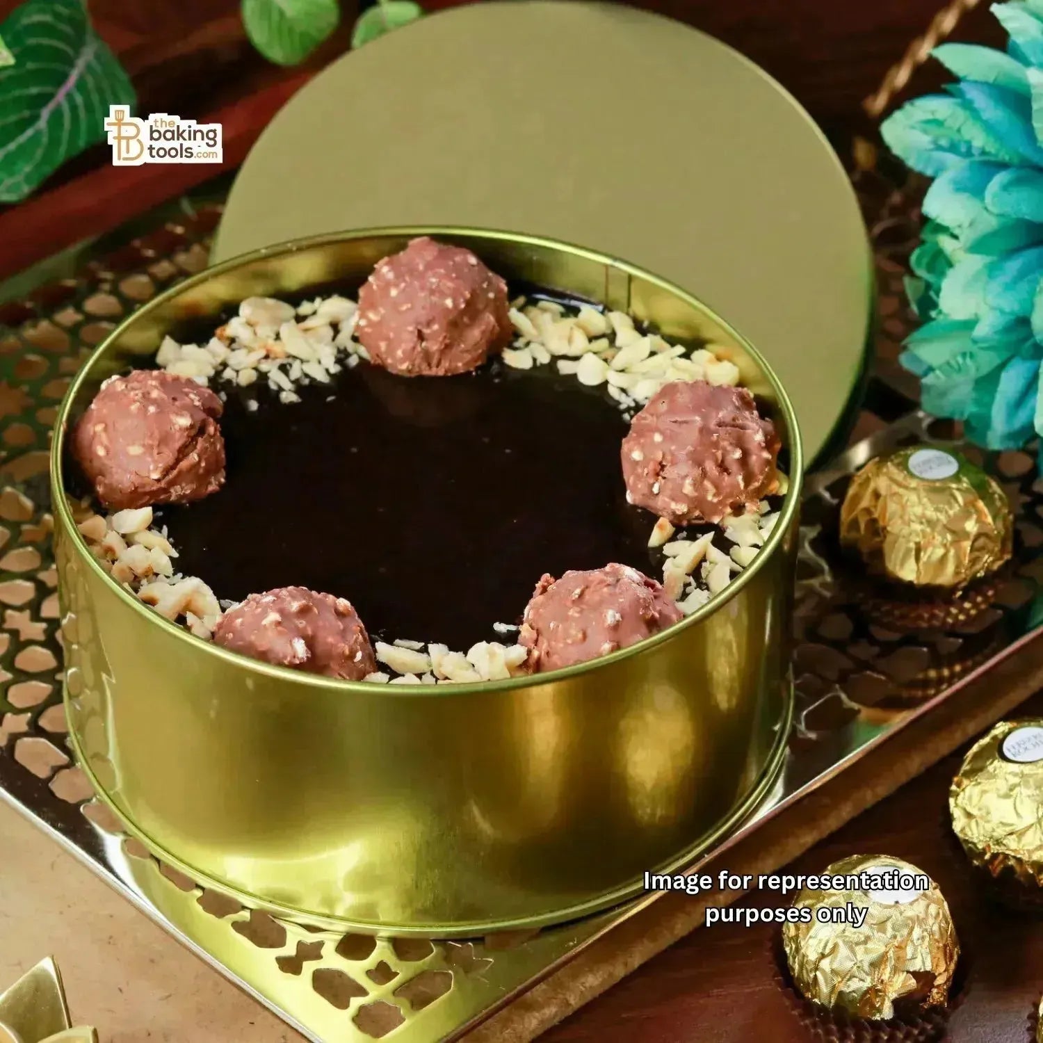 Dream Cake Tin Torte - Gold Color - 5.5 x 2.5 Inch - 1 Pc - thebakingtools.com