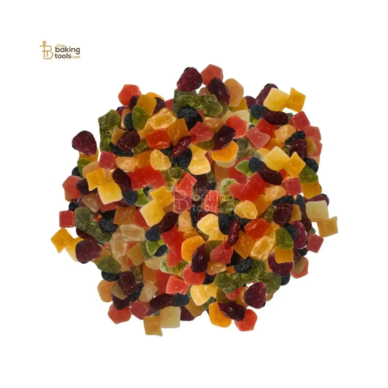 Dried Mixed Fruit Cocktail - 100 Grams | Pineapple, Cranberry, Black Raisins, Mango, Kiwi & Strawberry - thebakingtools.com