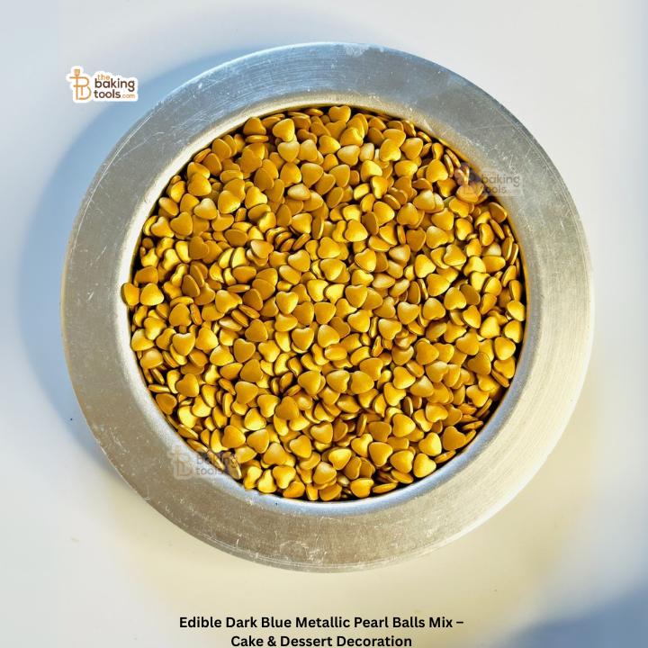 Edible Golden Heart Confetti – 10mm | Cake & Dessert Decoration