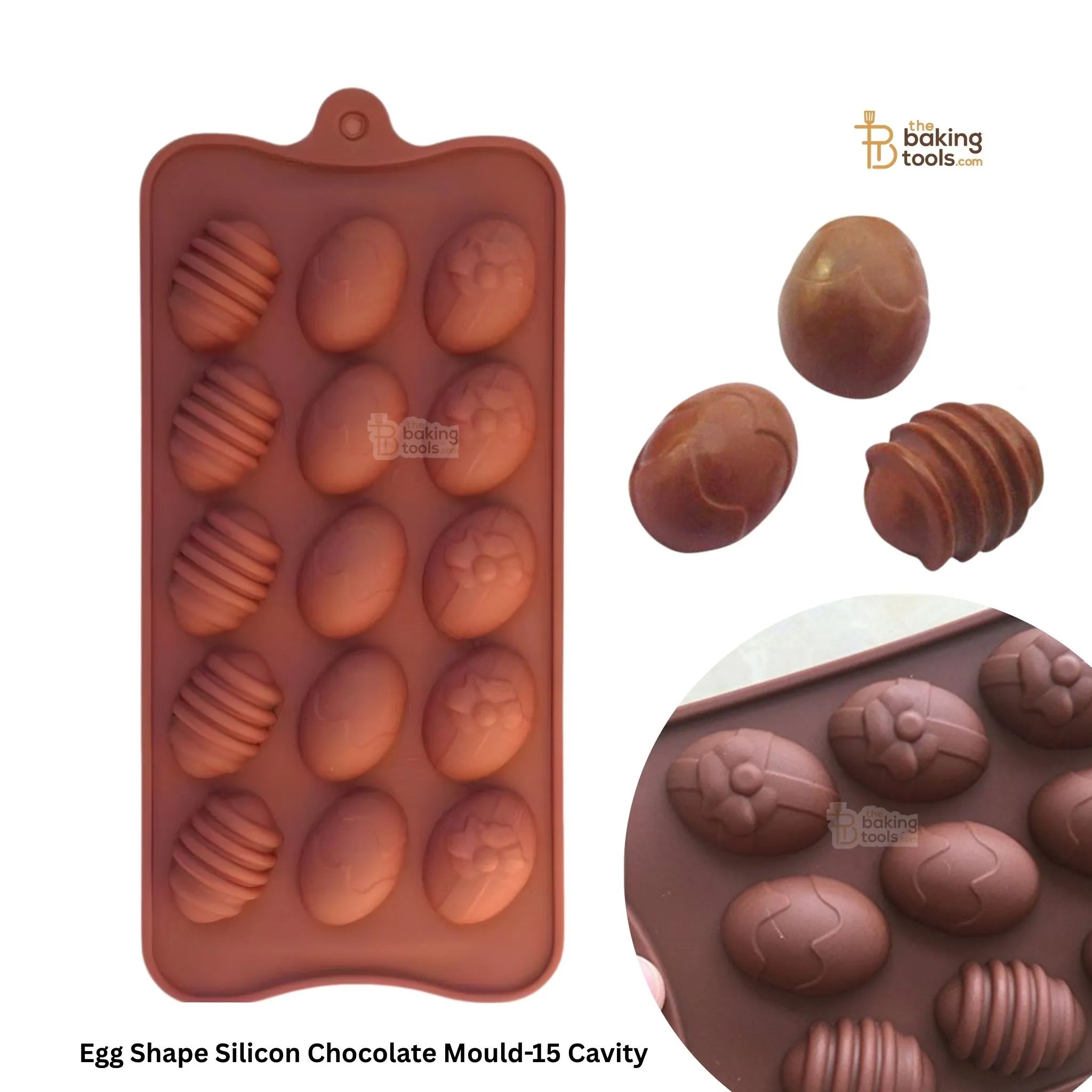 Egg Shape Silicon Chocolate Mould-15 Cavity