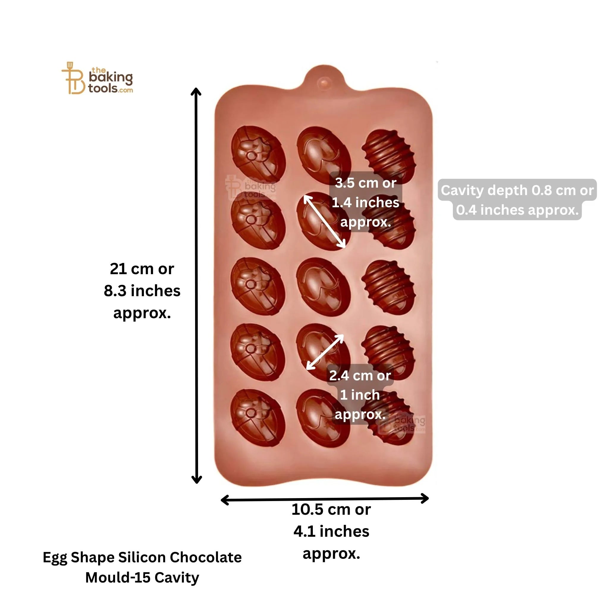 Egg Shape Silicon Chocolate Mould-15 Cavity