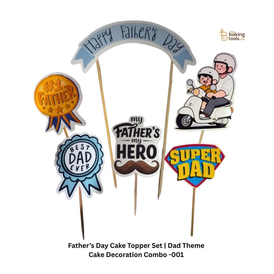 Father’s Day Cake Topper Set | Dad Theme Cake Decoration Combo -001