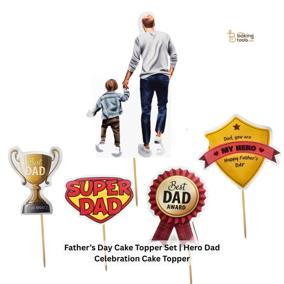 Father’s Day Cake Topper Set | Hero Dad Celebration Cake Topper -004