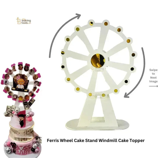 Ferris Wheel Cake Topper Stand Wind Mill Cake Topper - thebakingtools.com