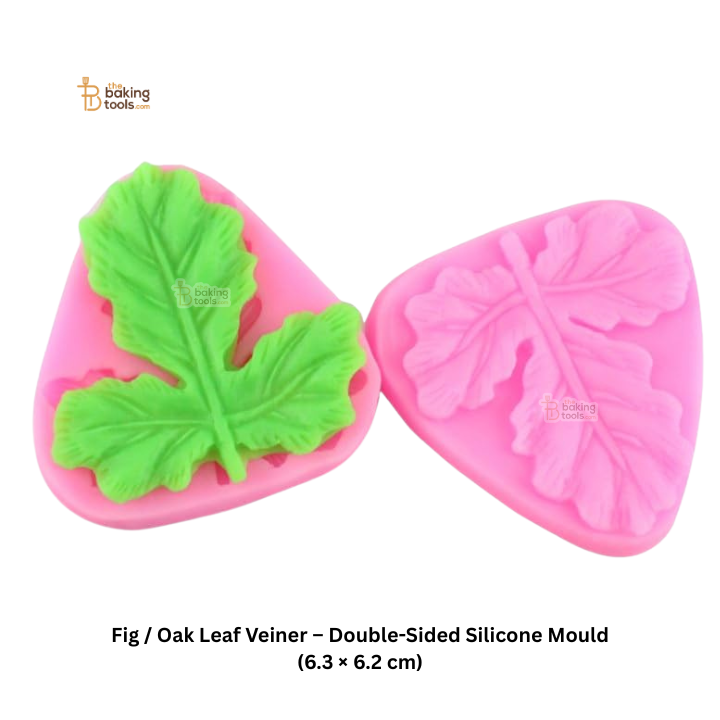 Fig / Oak Leaf Veiner – Double-Sided Silicone Mould (6.3 × 6.2 cm) | #801