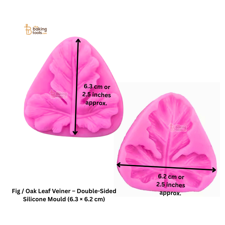 Fig / Oak Leaf Veiner – Double-Sided Silicone Mould (6.3 × 6.2 cm) | #801