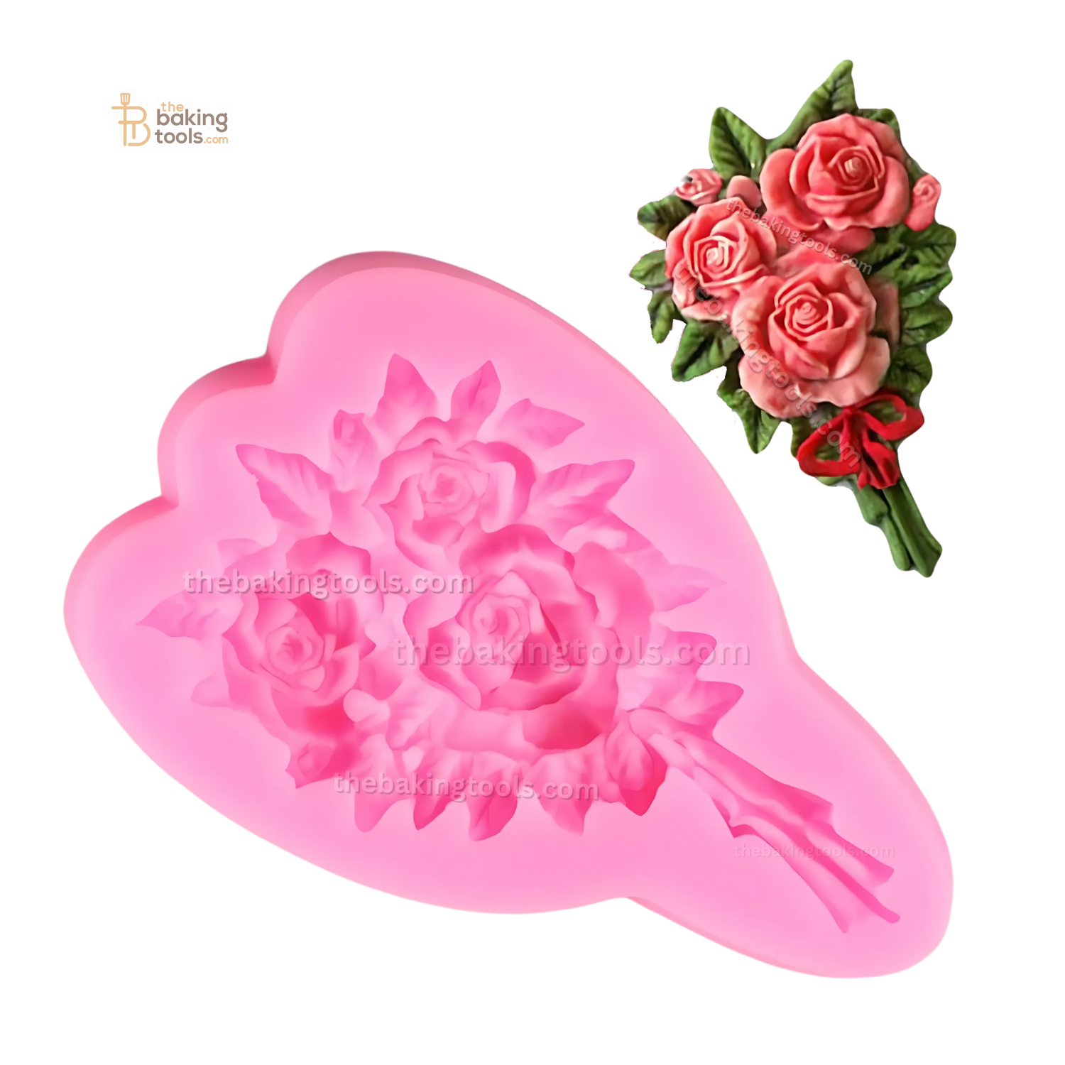 Flower Bouquet Shape Fondant Gumpaste Mould - thebakingtools.com