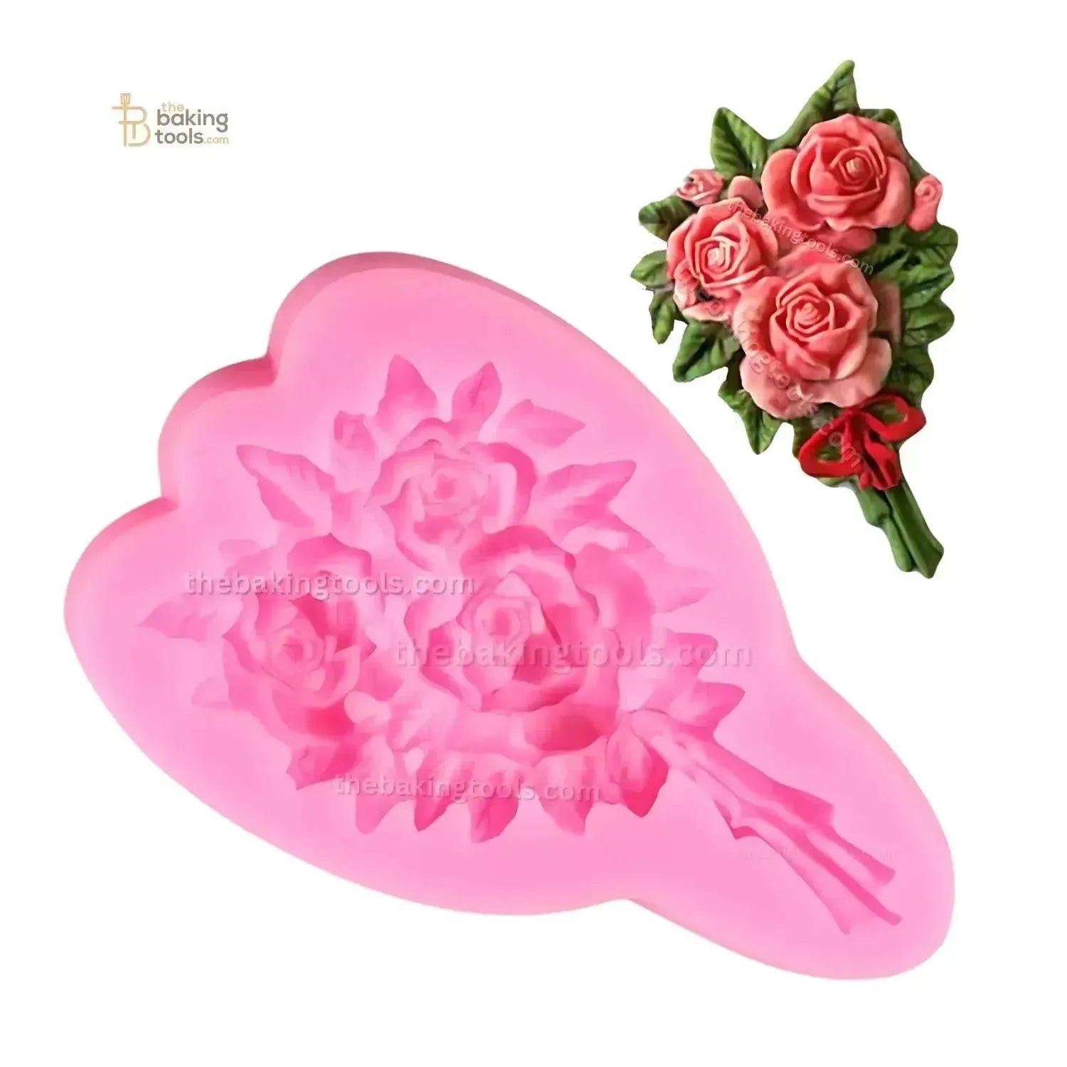 Flower Bouquet Shape Fondant Gumpaste Mould - thebakingtools.com