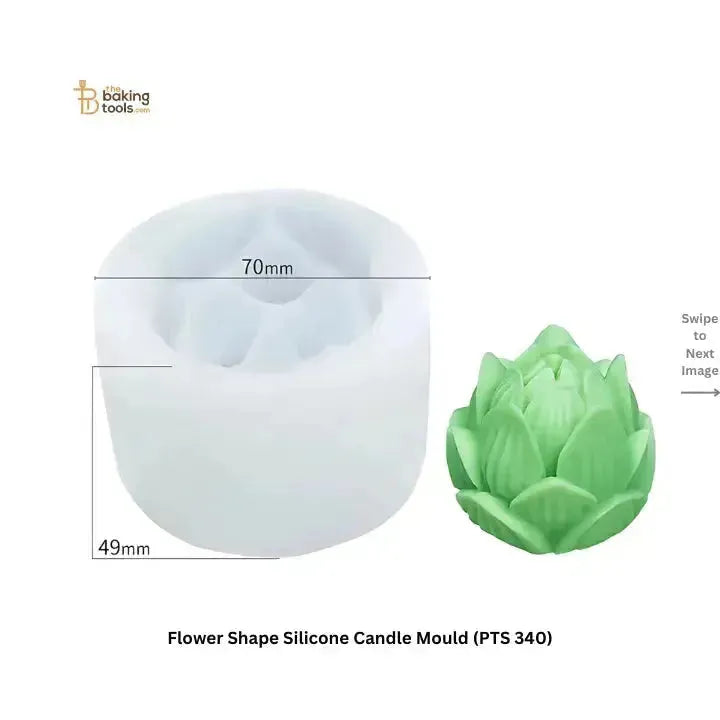 Flower Shape Silicone Candle Mould (PTS 340) - thebakingtools.com