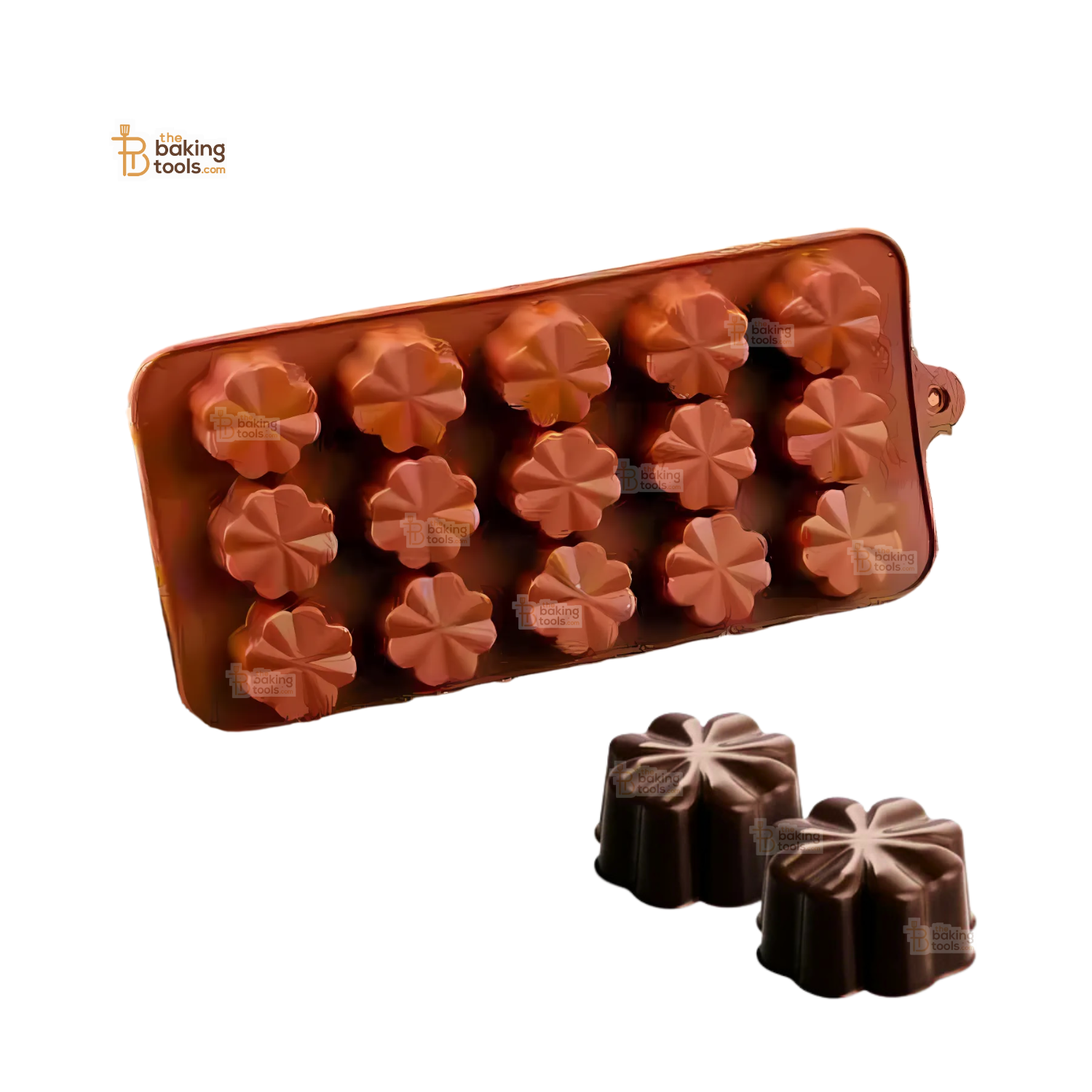 Flower Silicon Chocolate Mould-15 Cavity _ the bakign tools