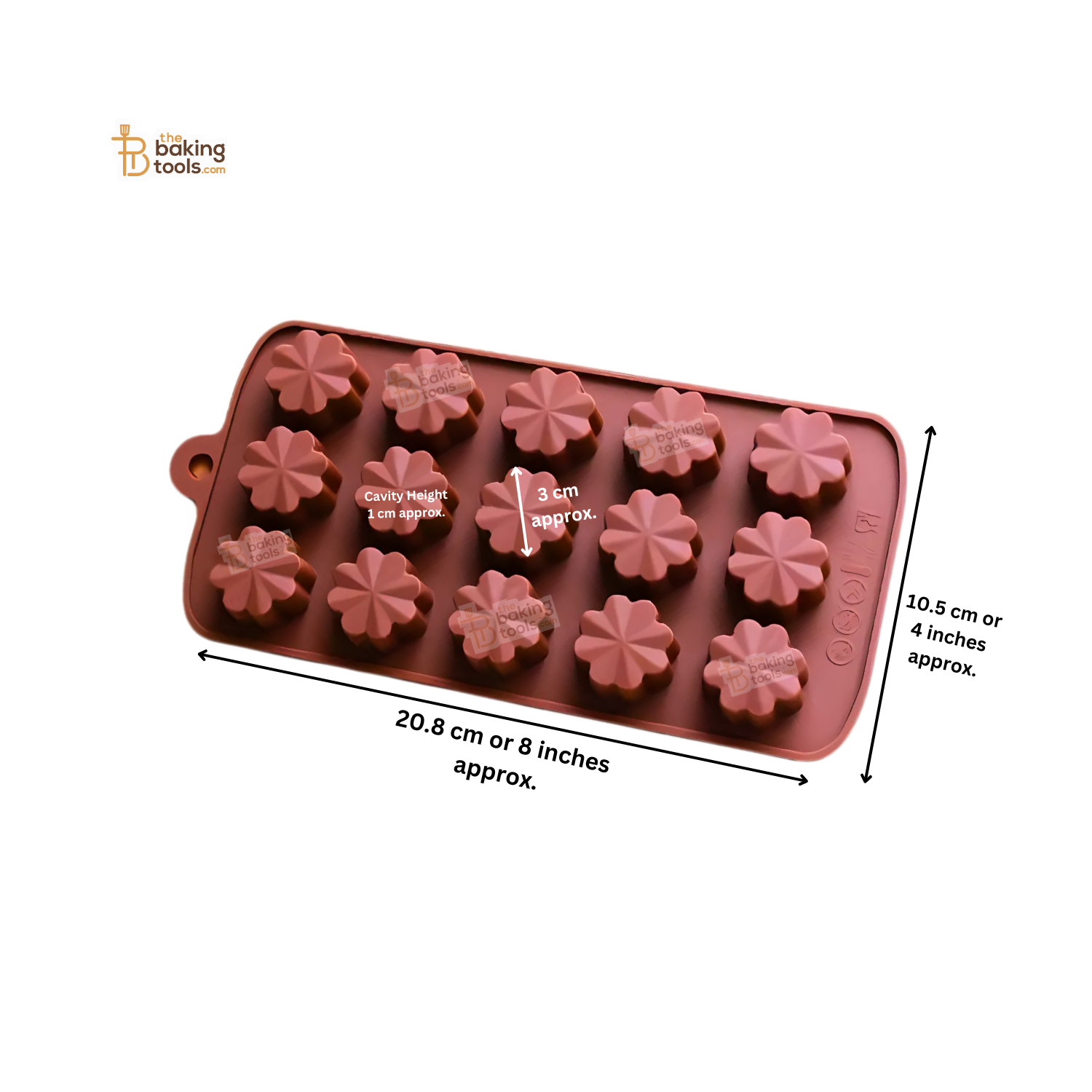 Flower Silicon Chocolate Mould-15 Cavity _ the bakign tools