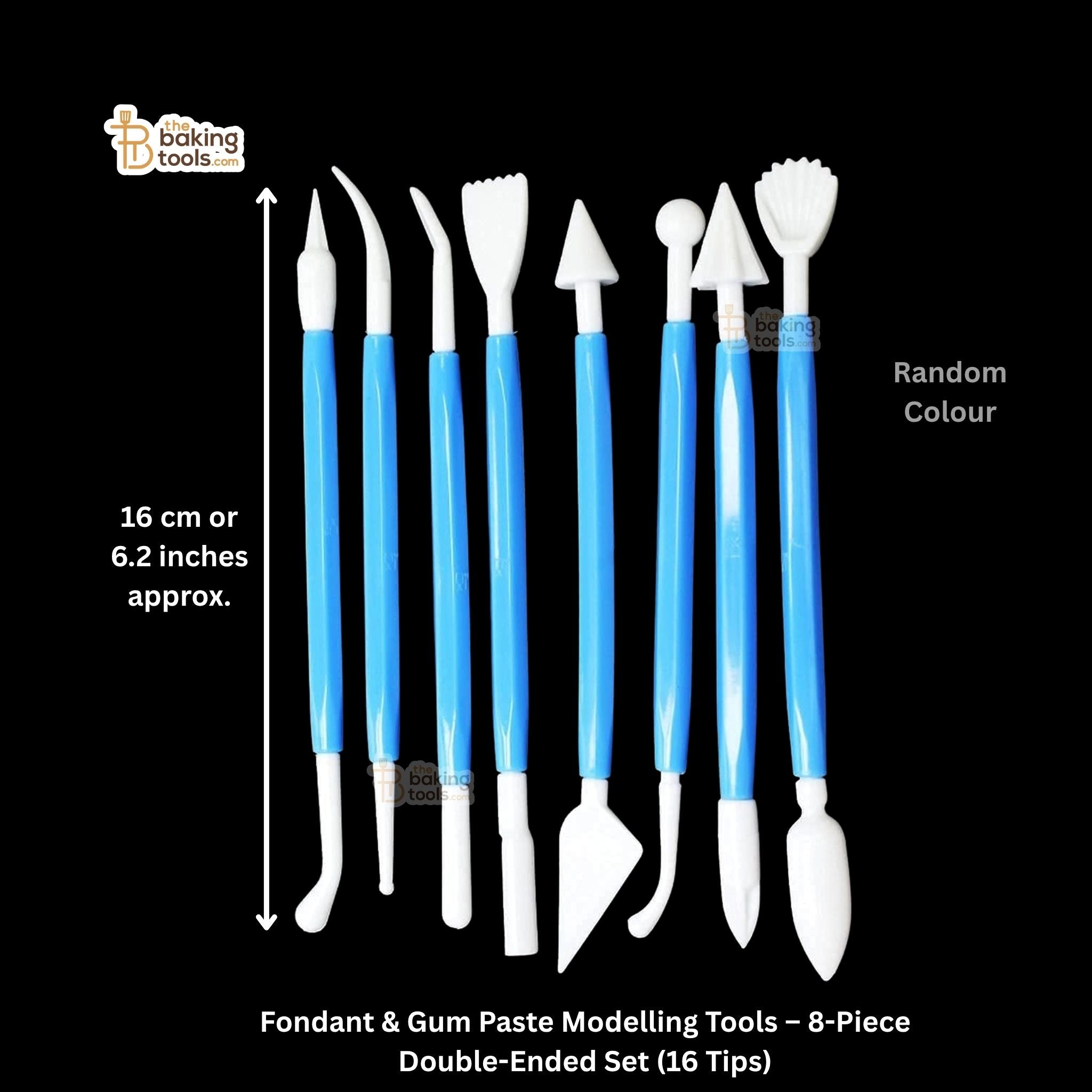 Fondant & Gum Paste Modelling Tools – 8-Piece Double-Ended Set (16 Tips)
