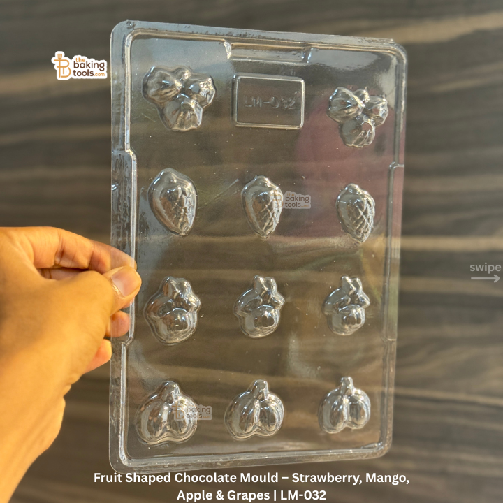 Fruit Shaped Chocolate Mould – Strawberry, Mango, Apple & Grapes | LM-032